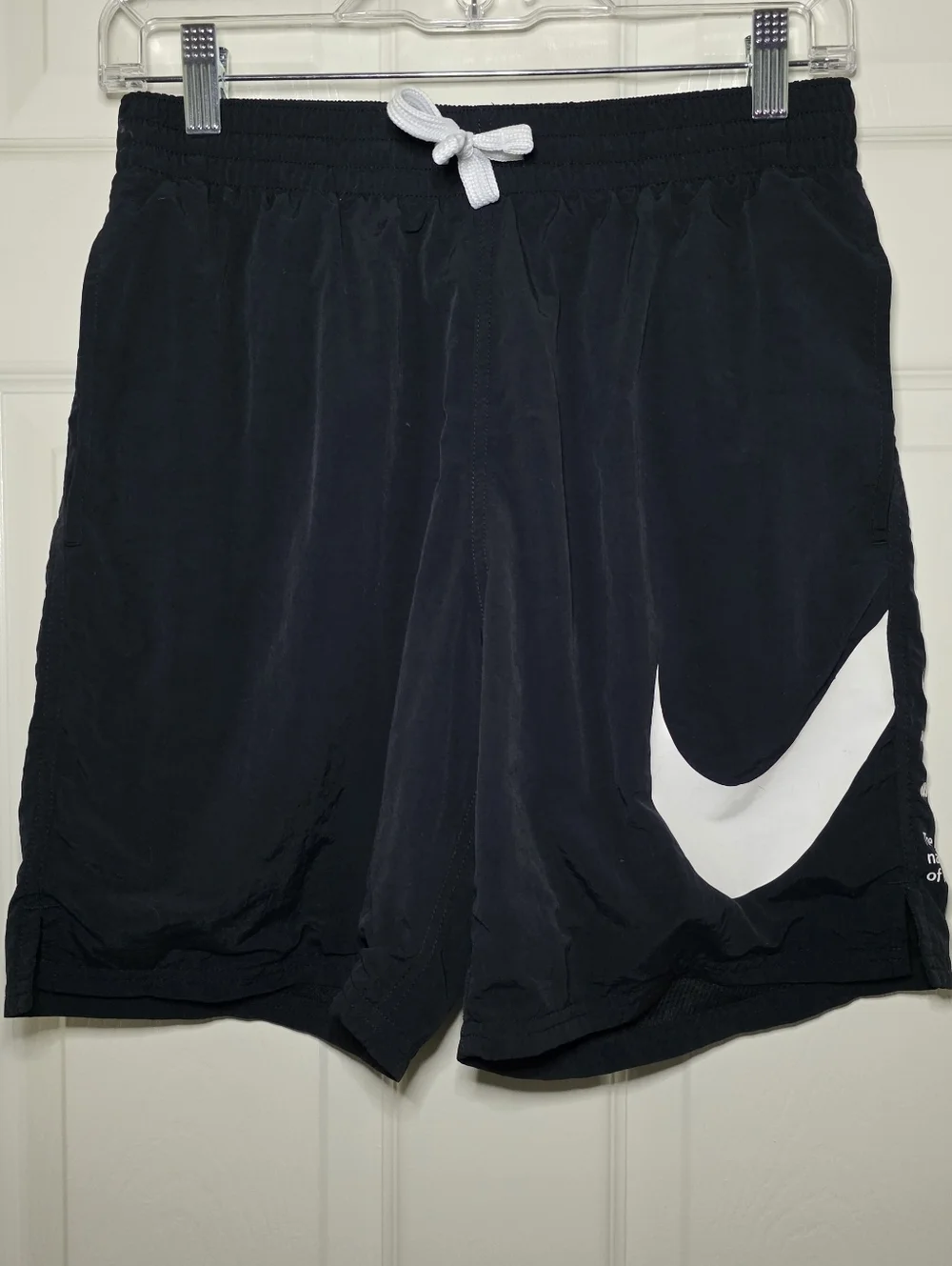 Nike Swim Volley Shorts 7 inch Inseam Men's Size S Pockets Built in Brief Black